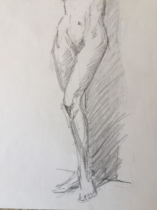 Original F. A. Carter (Fernando Carter) Sketch Of Nude Woman [Photo 2]