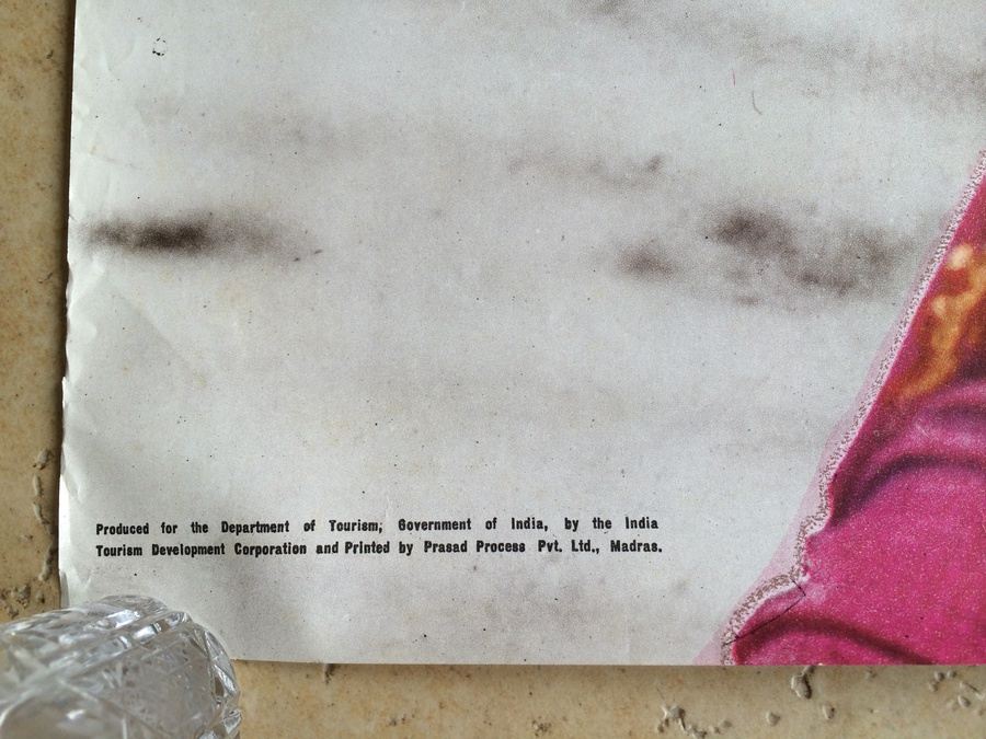 Original Vintage India Travel Poster [Photo 3]