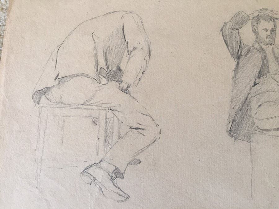 Original F. A. Carter (Fernando Carter) Sketches Munich Germany 1887 [Photo 2]