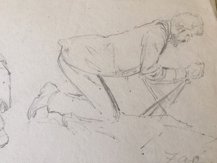 Original F. A. Carter (Fernando Carter) Sketches Munich Germany 1886 [Photo 3]