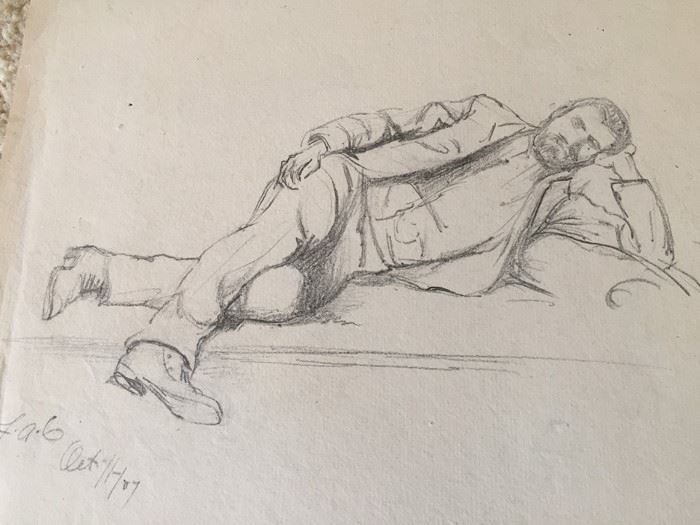 Original F. A. Carter (Fernando Carter) Sketches Munich Germany 1887 [Photo 4]