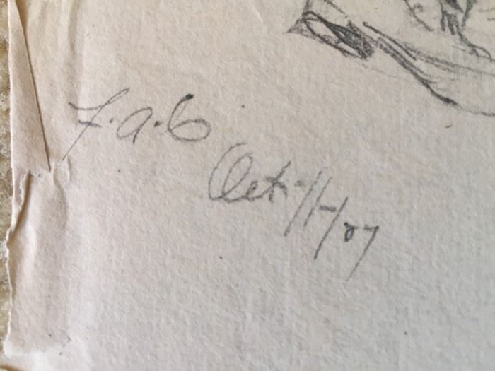 Original F. A. Carter (Fernando Carter) Sketches Munich Germany 1887 [Photo 3]