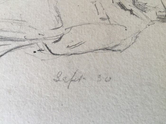 Original F. A. Carter (Fernando Carter) Sketches Munich Germany 1887 [Photo 13]