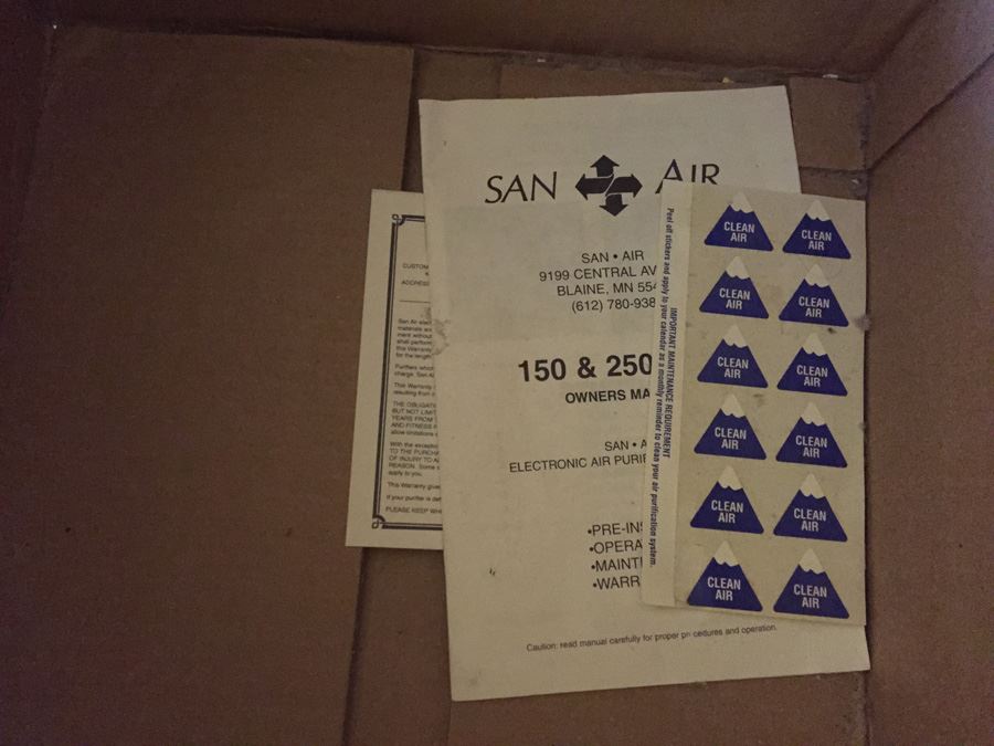 SAN Air Commercial Air Purifier Model 150HMA With Box [Photo 14]