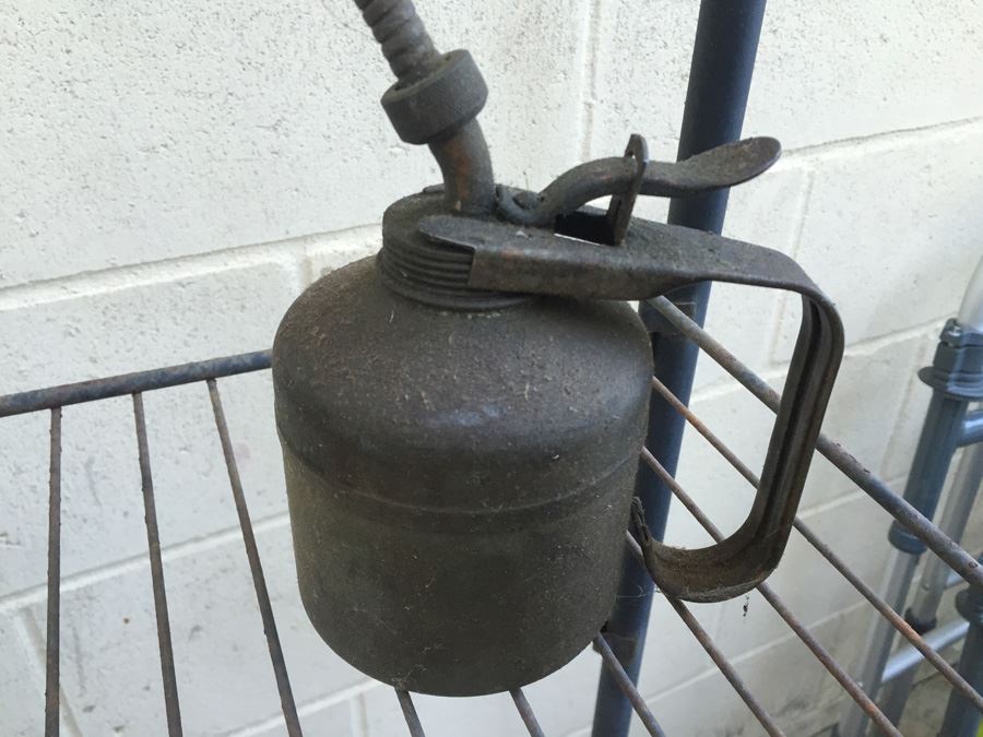 Huge Lot Of Vintage Oil Cans And Vintage Funnels [Photo 11]