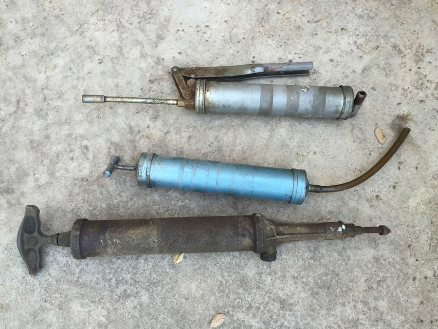 Vintage GRACO Grease Gun (UP-636 Unit) And 2 Other Grease Guns