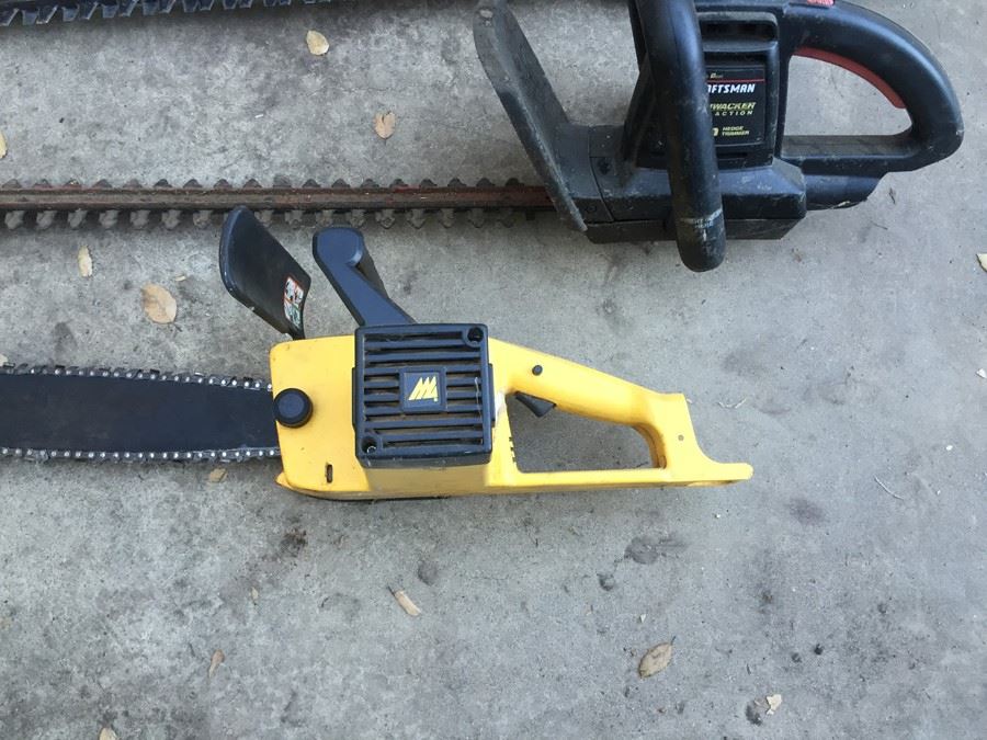 Pair Of Hedge Trimmers And Chainsaw [Photo 2]