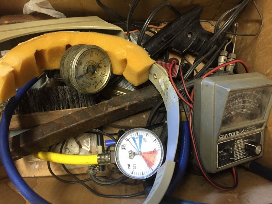 Box Of Gauges, Meters And Various Items [Photo 2]