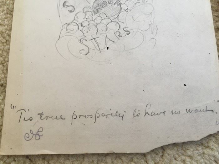 Original Pair Of F. A. Carter (Fernando Carter) Satirical Sketches Titled 'Tis true prosperity to have no want' [Photo 7]