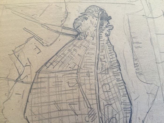 Original F. A. Carter (Fernando Carter) Satirical Sketch Of Early New York City Manhattan Map [Photo 6]