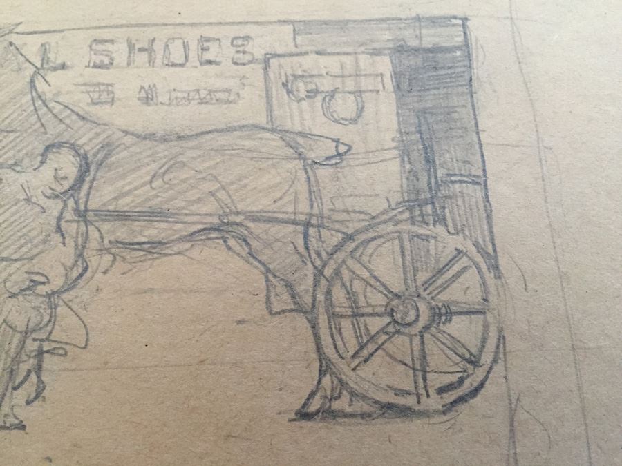 Original F. A. Carter (Fernando Carter) Advertising Sketch For Regal Shoes Horse & Carriage Ben B. Hampton Advertising Agents New York [Photo 10]