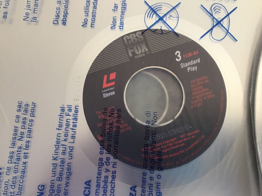 1977 Star Wars Movie On Laser Videodisc [Photo 19]