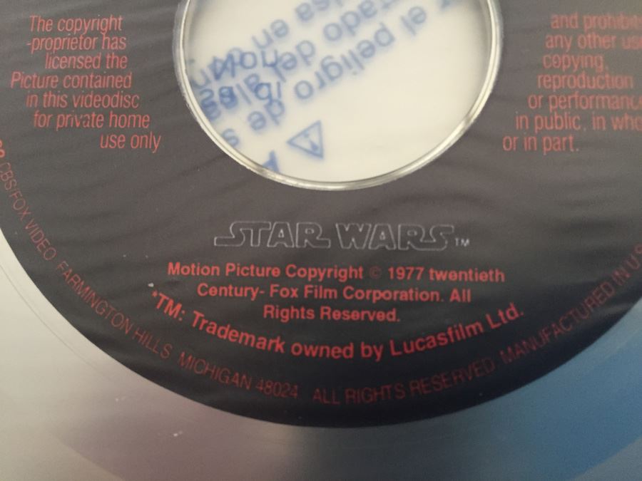 1977 Star Wars Movie On Laser Videodisc [Photo 17]