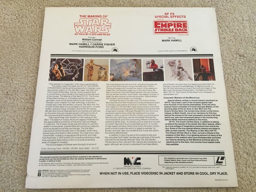 The Making Of Star Wars And The Empire Strikes Back On Laser Videodisc [Photo 4]