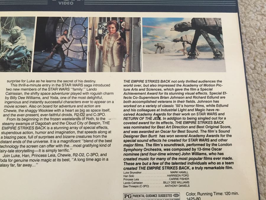 The Empire Strikes Back On Laser Videodisc 1980 [Photo 11]