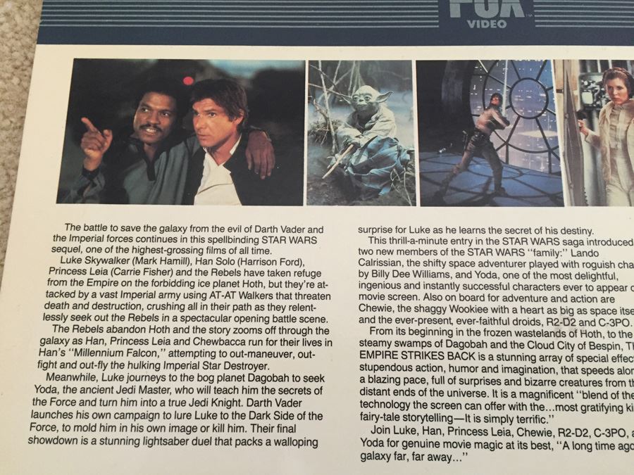 The Empire Strikes Back On Laser Videodisc 1980 [Photo 10]