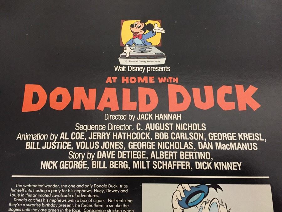 Walt Disney Presents At Home With Donald Duck On Laser Videodisc [Photo 5]