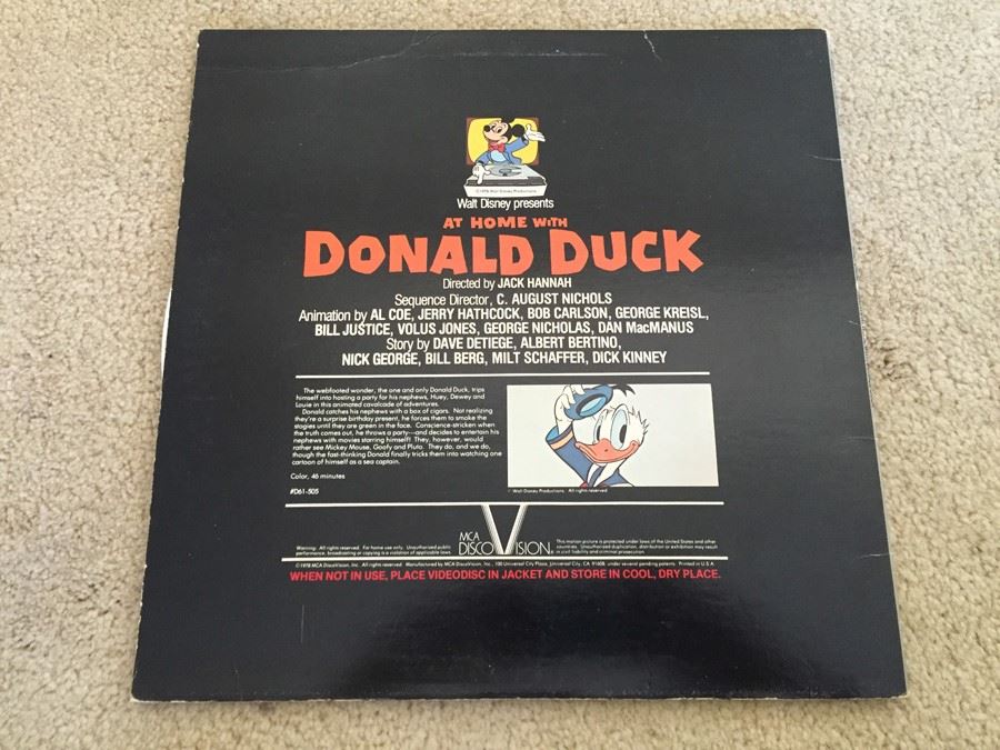 Walt Disney Presents At Home With Donald Duck On Laser Videodisc [Photo 2]