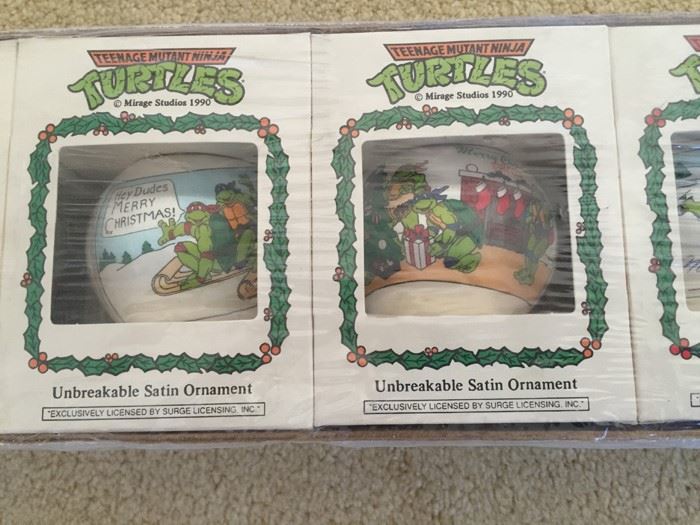 Teenage Mutant Ninja Turtles Mirage Studios 1990 Ornaments New In Box [Photo 3]