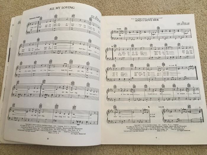 The First Golden Beatles Album Sheet Music Book Copyright 1964 Beatles [Photo 12]