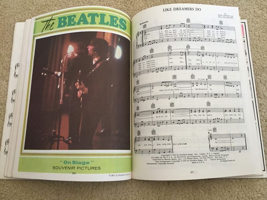 The First Golden Beatles Album Sheet Music Book Copyright 1964 Beatles [Photo 16]