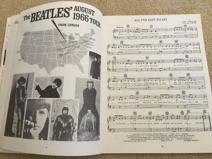 The First Golden Beatles Album Sheet Music Book Copyright 1964 Beatles [Photo 11]