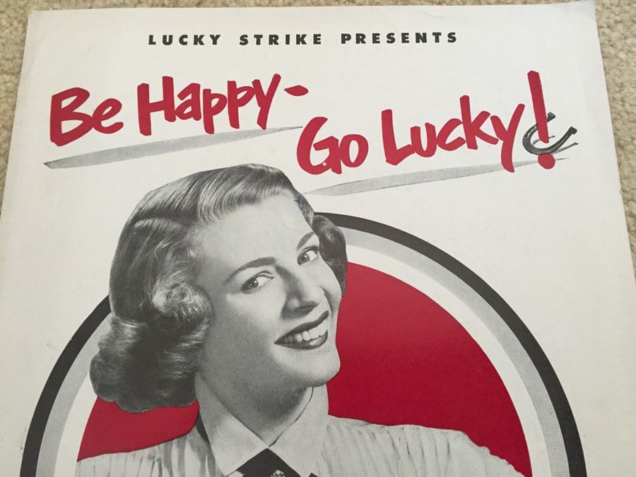 Be Happy Go Lucky Lucky Strike Cigarattes Sheet Music Dorothy Collins [Photo 5]