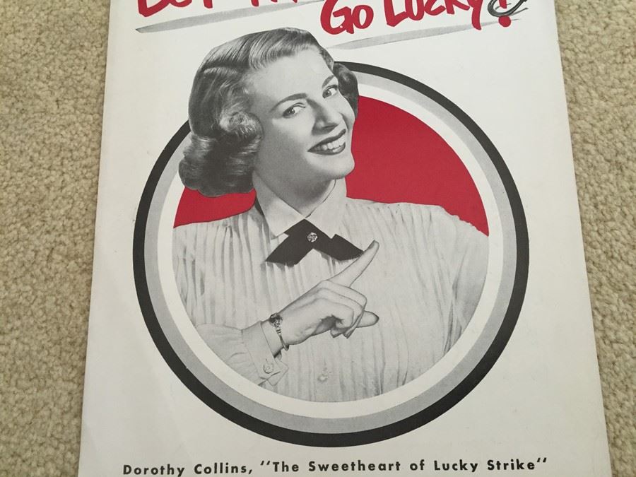 Be Happy Go Lucky Lucky Strike Cigarattes Sheet Music Dorothy Collins [Photo 4]
