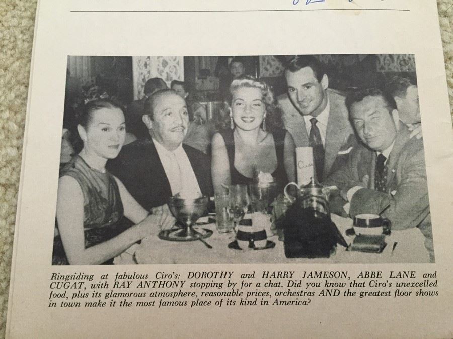 Ciro's Capers Xavier Cugat Marilyn Monroe Hand Written Songs Sunset Blvd Hollywood CA 'It Might As Well Be Spring' [Photo 15]