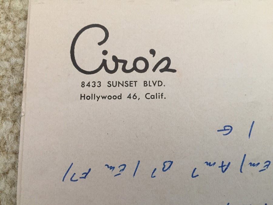 Ciro's Capers Xavier Cugat Marilyn Monroe Hand Written Songs Sunset Blvd Hollywood CA 'It Might As Well Be Spring' [Photo 14]