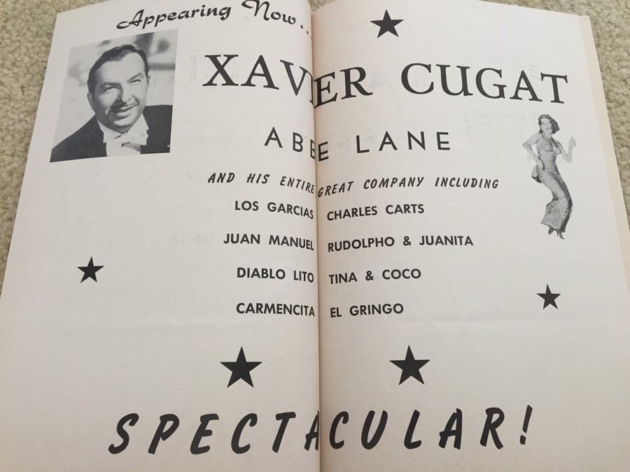 Ciro's Capers Xavier Cugat Marilyn Monroe Hand Written Songs Sunset Blvd Hollywood CA 'It Might As Well Be Spring' [Photo 4]