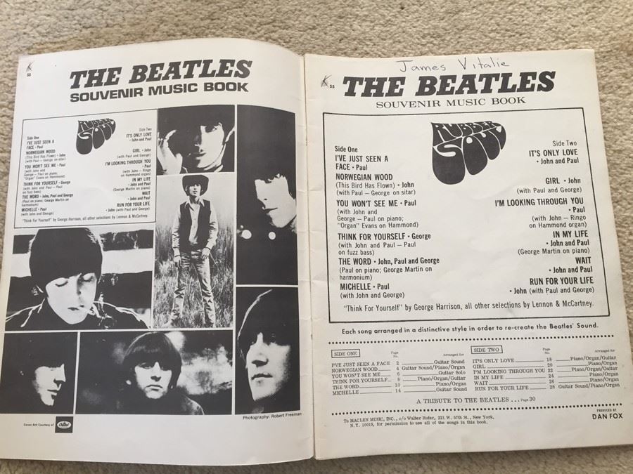 The Beatles Souvenir Music Book Rubber Soul [Photo 2]