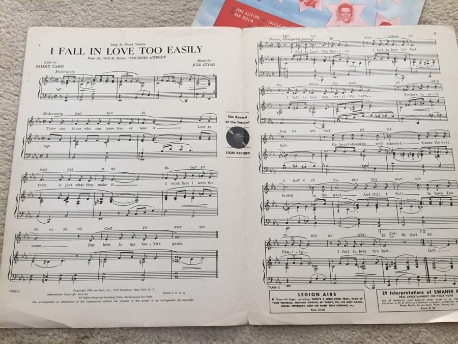 Frank Sinatra ‎Sheet Music Lot [Photo 13]