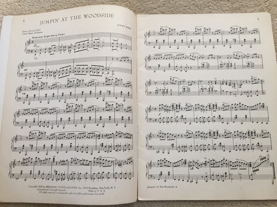 Count basie s piano styles sheet music