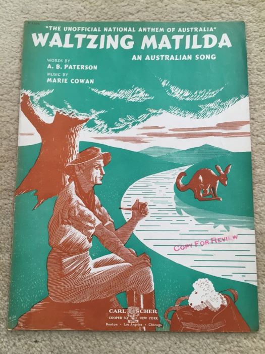Waltzing Matilda 'The Unofficial National Anthem Of Australia' Sheet Music [Photo 1]