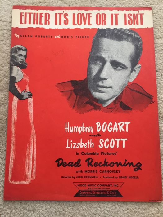 Sheet Music From Columbia Pictures' Movie Dead Reckoning With Humphrey Bogart And Lizabeth Scott [Photo 1]