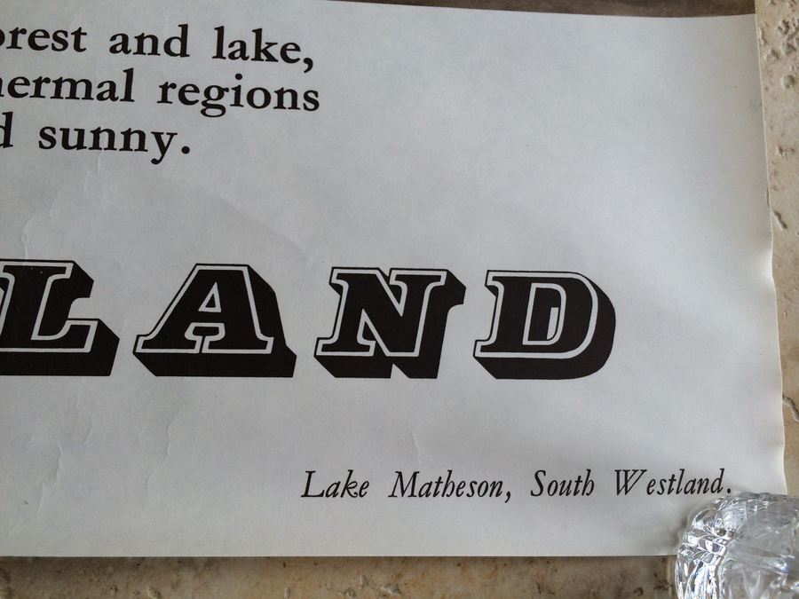 Original Vintage New Zealand Travel Poster [Photo 4]