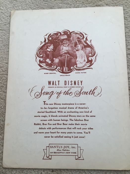 Walt Disney's Songs Of The South Sheet Music [Photo 7]