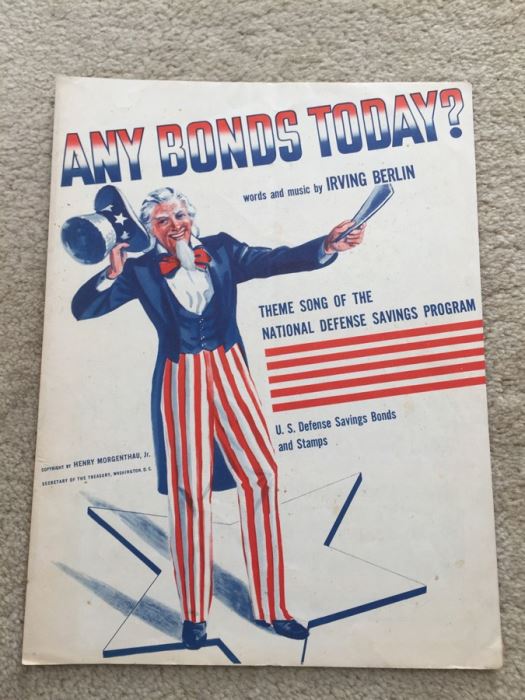 Any Bonds Today? Theme Song Of The National Defense Savings Program Sheet Music