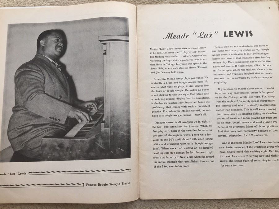 Boogie Woogie Piano Solos By Meade 'Lux' Lewis Sheet Music [Photo 3]