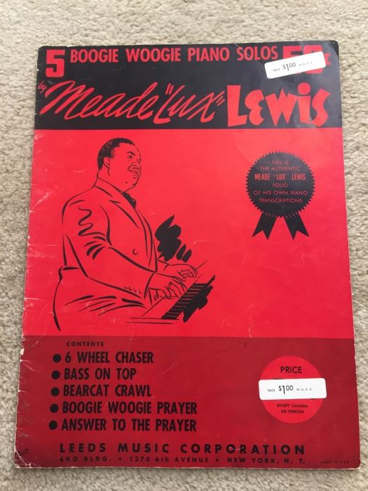 Boogie Woogie Piano Solos By Meade 'Lux' Lewis Sheet Music [Photo 1]