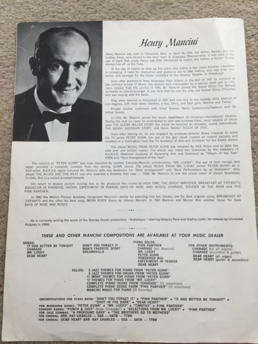 Pink Panther By Henry Mancini Sheet Music [Photo 3]