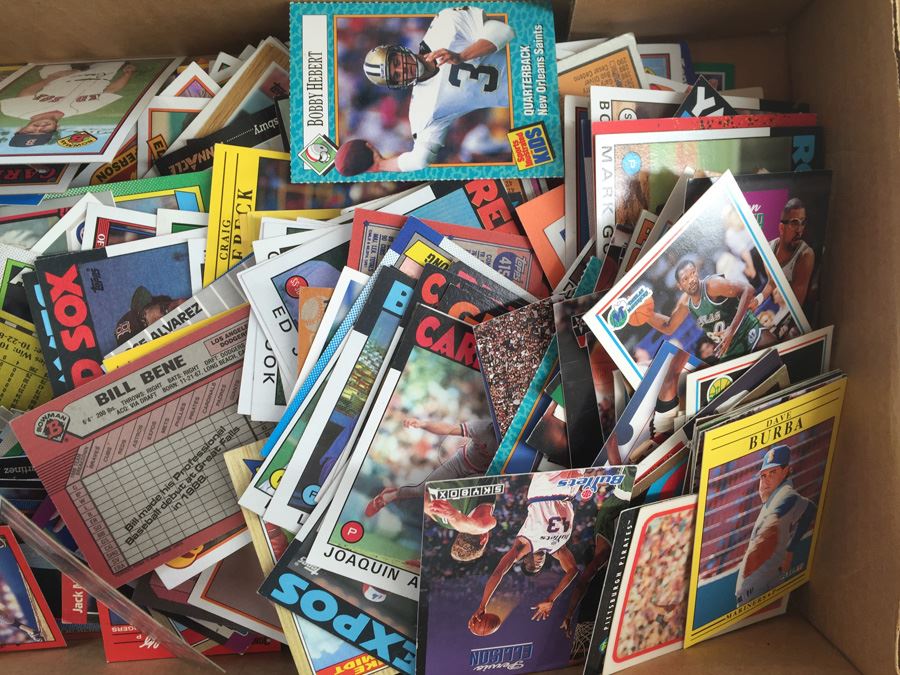 Box Of Baseball, Football and Basketball Cards [Photo 2]