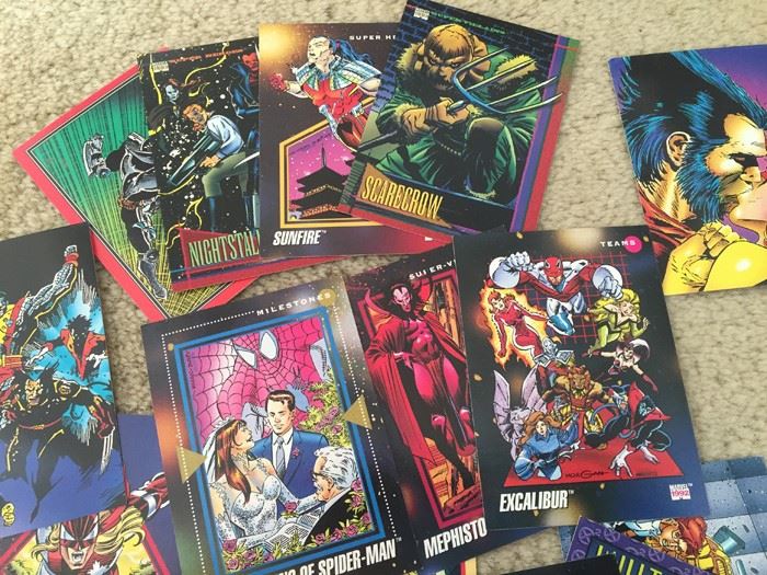 HUGE Lot Of Collectible Super Hero Marvel DC Comics Trading Cards [Photo 9]