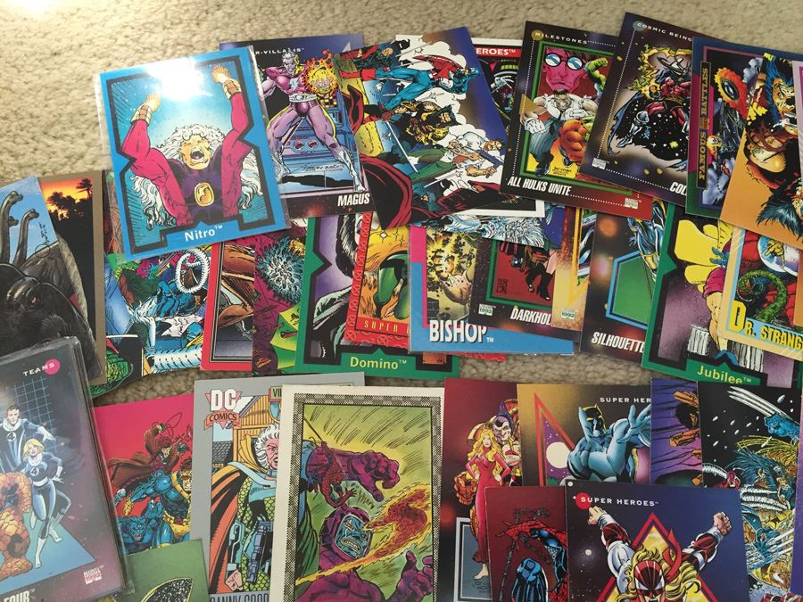 HUGE Lot Of Collectible Super Hero Marvel DC Comics Trading Cards [Photo 42]