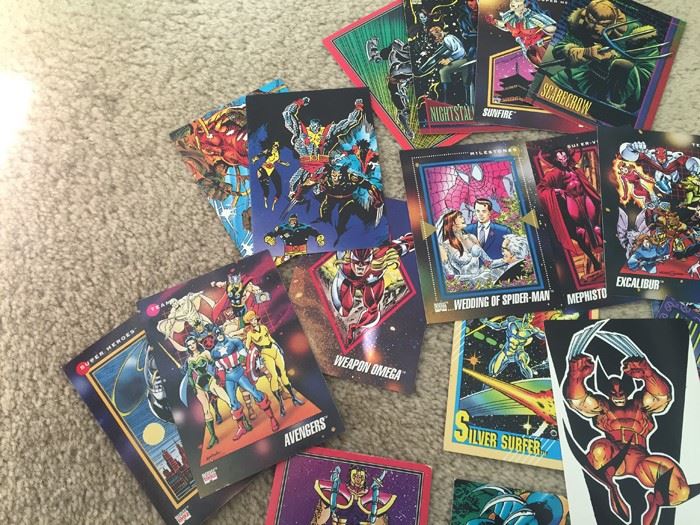 HUGE Lot Of Collectible Super Hero Marvel DC Comics Trading Cards [Photo 10]