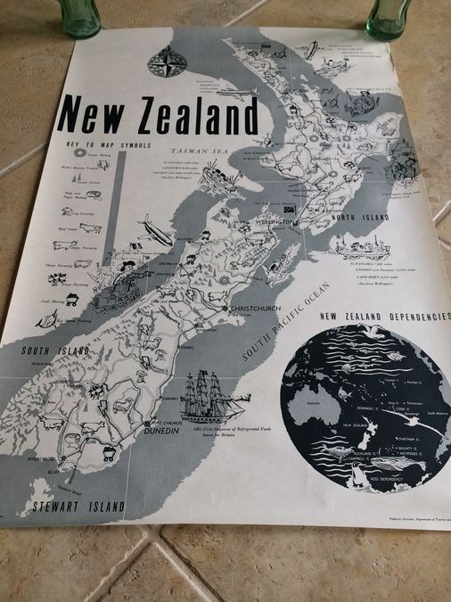 Original Vintage New Zealand Travel Poster [Photo 2]