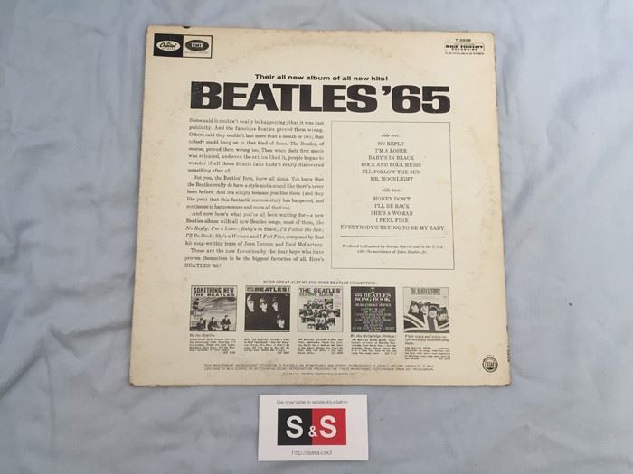 Great Copy Of Beatles '65 Vinyl Record T-2228 MONO [Photo 2]