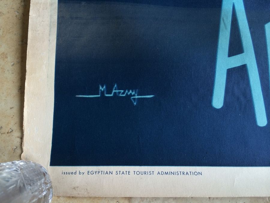 Original Vintage Egypt Travel Poster - Cairo - Arabian Nights - M. Azmy [Photo 3]