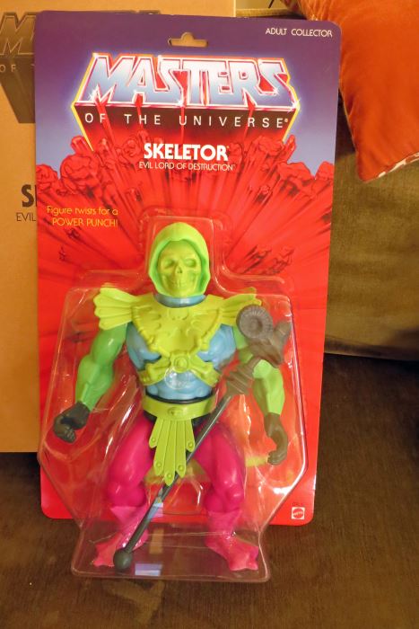 Mattel Masters Of The Universe Test Shot Skeletor Figure Green Hood, Green Face